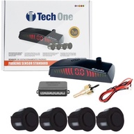 Sensor de Estacionamento 4 Pontos Preto Fosco com Display LED e Sinal Sonoro: Estacione com Confiança! - imagem 1