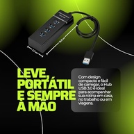 Expansor Hub Usb 3.0 4 Portas Com Led Super Rápido 5.0 Gbps,( cores variadas ) - imagem 4