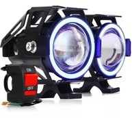 Farol de Milha LED U11 30W com Angel Eyes para Moto: Iluminação Potente e Estilo Inovador - imagem 1