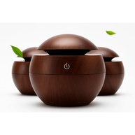 Difusor de Aromas Ultrassônico 130ML com LED 7 Cores e Umidificação - Design Madeira, USB-C, Silencioso, Ideal para Aromaterapia e Ambientes Relaxantes - imagem 1
