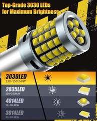 AILEO Lâmpada LED 1156 BA15S: Brilho 500% Superior para Sua Segurança e Estilo - imagem 3