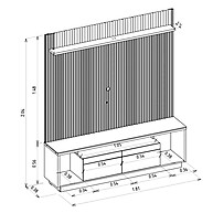 Rack e Painel TV 75" Cronos: Design e LED! - imagem 2