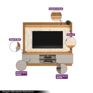 Estante Home Valdivia 215cm: Elegância e LED - imagem 2