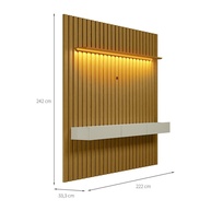 Rack com Painel Ripado Tulum 70" – Elegância e LED - imagem 2