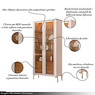 Cristaleira Vitória: Elegância e LED - imagem 2