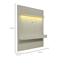 Rack com Painel Tulum 70" Off White: Elegância e LED - imagem 2