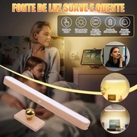 Luminária LED Sem Fio Recarregável de Parede com Rotação 360° e Controle Táctil - imagem 3