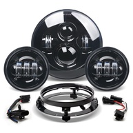 Kit Faróis de Neblina LED 18cm Auxiliares para Harley Davidson Road King, Electra Glide e Softail - imagem 1