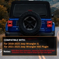Lanternas Traseiras LED para Jeep Wrangler JL/JLU/4xe (2018-2025) - Upgrade Completo com DRL e Monitor de Ponto Cego - imagem 4