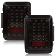 Luzes Traseiras LED MAYELLO para Jeep Wrangler JK/JKU 2007-2018 - Lente Fumê com Freio, Ré e Luz de Corrida (2 Peças) - imagem 2