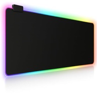 Mouse Pad Gamer Para Jogos com RGB LED Com 14 Modos de Iluminação 80x30cm Grande Estendido Macio Superfície de Velocidade Base Antiderrapante em Borracha e Borda Costurada Escritório e Decoração Gamer - imagem 2