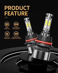 Lâmpadas LED 9007 HB5: Iluminação Potente 40000LM, 800% Mais Brilho, Branca Fria 6000K, IP68 - Kit com 2 - imagem 3
