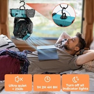 Ventilador de Acampamento Recarregável 20000mAh com Lanterna LED - Portátil e Versátil para Barracas - imagem 5