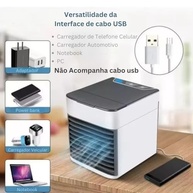 Mini Climatizador Portátil USB com Umidificação, Ventilação e Luz LED - Ideal para Mesa e Ambientes Pessoais - imagem 5