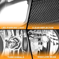 Farol LED WEELMOTO para Dodge Ram 1500/2500/3500: Iluminação Premium com DRL Integrado - imagem 5