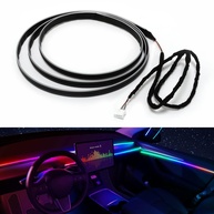 Fita de LED Dreamcolor 35,5cm para Interior de Carro com Controle Master - Iluminação Ambiente Moderna - imagem 1
