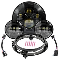Farol de LED Wisamic 17,78cm para Moto: Iluminação Potente e Estilo para Harley Davidson - imagem 2