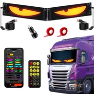 Ojos Diabólicos LED Programáveis 59.9x12cm: 2 Peças para Para-brisa de Carro com Controle Remoto e App Bluetooth - imagem 1