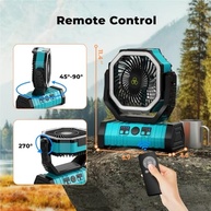 Ventilador de Acampamento Recarregável 20000mAh com Lanterna LED - Portátil e Versátil para Barracas - imagem 3