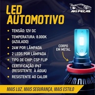 Kit Super LED H7 + T10 8000K: Iluminação Premium para Seu Carro - imagem 3