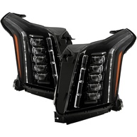 Farol Spyder Cadillac Escalade 15-20 Full LED DRL Quad Projector - OE Preto - imagem 1
