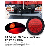 Kit 4 Luzes Traseiras LED Redondas 10cm para Reboque - Super Brilhantes e à Prova d'Água - imagem 4