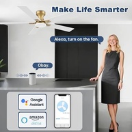 Ventilador de Teto Inteligente 132cm com Controle Wi-Fi, LED Regulável e Compatibilidade Alexa - imagem 4