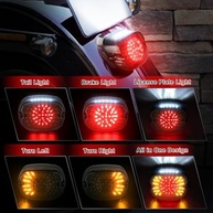 Lanterna Traseira LED Fumê para Harley Davidson: Freio, Seta e Sinalização Completa - imagem 3
