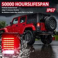 Lanternas Traseiras LED J-eep Wrangler JK 2007-2018: Lente Transparente, Freio, Seta e Ré - Upgrade Essencial! - imagem 5