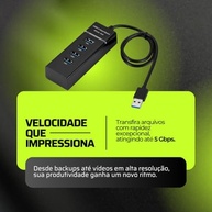 Expansor Hub Usb 3.0 4 Portas Com Led Super Rápido 5.0 Gbps,( cores variadas ) - imagem 2