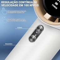 Ventilador Portátil LED Mini Turbofan 100 Níveis de Velocidade | 12h Bateria | Silencioso e Potente para Casa, Viagem e Escritório - imagem 3