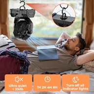 Ventilador de Acampamento com Bateria 20000mAh, 4 Velocidades, Lanterna LED e Gancho - Ideal para Camping, Praia e Ambientes Internos - imagem 5