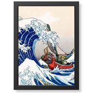 Quadro Decorativo The Legend of Zelda: Wind Waker - King of Red Lions | Vidro Premium | Geek.Frame | Decoração Gamer para Sala e Quarto - imagem 1