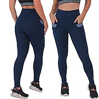 Legging Feminina Cintura Alta com Bolsos – Conforto e Estilo Fitness - imagem 1