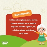 Da Vovó, Papinha infantil, Linha+12, Orgânica, Sabor Arroz, Feijão, Carne e Legumes, 200ml - imagem 4