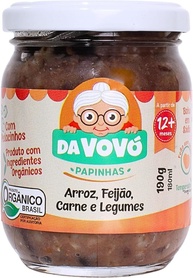 Da Vovó, Papinha infantil, Linha+12, Orgânica, Sabor Arroz, Feijão, Carne e Legumes, 200ml - imagem 1