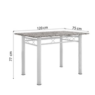 Mesa de Jantar Granito 1,20m + 4 Cadeiras Leia - imagem 2