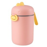 Porta Leite em Pó Infantil Dinossauro Rosa - Com Dosador, Nivelador e Alça | Seguro, Compacto e Livre de BPA - imagem 2