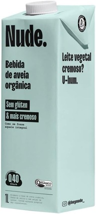 Kit 6X: Leite Vegetal de Aveia Integral Cremoso Orgânico Nude 1L - imagem 1