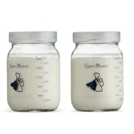 Super Mamãe - Potes de Vidro para Leite Materno 200ml com Tampa Rosqueável | Kit com 5 Unidades para Armazenamento Seguro - imagem 4