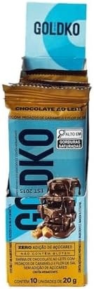 Display - Barra de chocolate ao leite com pedaços de caramelo e flor de sal zero adição de açúcares 20g - imagem 3