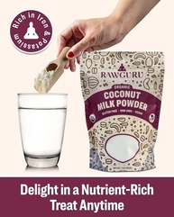 RawGuru Leite De Coco Em Pó - 16 Oz (Pacote Com 2) - Usda Orgânico, Sem Glúten, Sem Ogm, Vegano, Creme À Base De Plantas - imagem 4