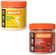 Pasta de amendoim em pó chocolate belga, leite em pó - BetterPB - kit 2 unidades 210g - imagem 1