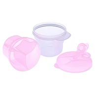 Pote Dosador para Leite em Pó 3 Divisórias Pimpolho Rosa - Praticidade na Preparação de Mamadeiras - imagem 3
