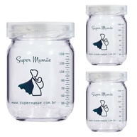 Pote de Vidro para Leite Materno 150ml Super Mamãe Original - 3 Unidades | Seguro, Livre de BPA e Ideal para Armazenamento - imagem 3