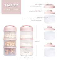 Termichy Dispensador de Leite em Pó Rosa Claro - Prático e Seguro para Viagens - imagem 4