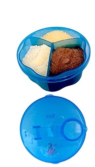 Porta Leite em Pó com 3 Divisórias - Prático, Seguro e Ideal para Viagens | Azul - imagem 5
