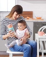Kit Porta Leite em Pó e Snacks 3 em 1 Skip Hop Azul e Rosa - Praticidade e Estilo para o Dia a Dia - imagem 3