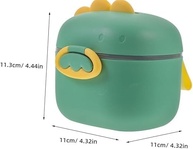 Porta Leite em Pó Infantil Dinossauro com Dosador e Alça - Verde Amarelo - imagem 3