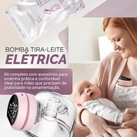 Kit Bomba Tira-Leite Elétrica Portátil + 25 Sacos - Mãos Livres, Recarregável, Sem BPA - imagem 3